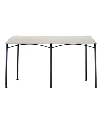 Mondawe 10x13 ft Steel Outdoor Pergola Gazebo Patio Canopy with Steel Stand