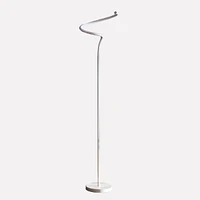 Streamdale Furniture 52.5-Inch Led Matte White Curvilinear S-Curve Spiral Tube Angled Floor Lamp