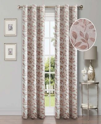 Superior Modern Bohemian Leaves Curtain Panels Set