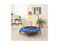 Slickblue 36 Inch Mini Trampoline with Colorful Led Lights and Bluetooth Speaker