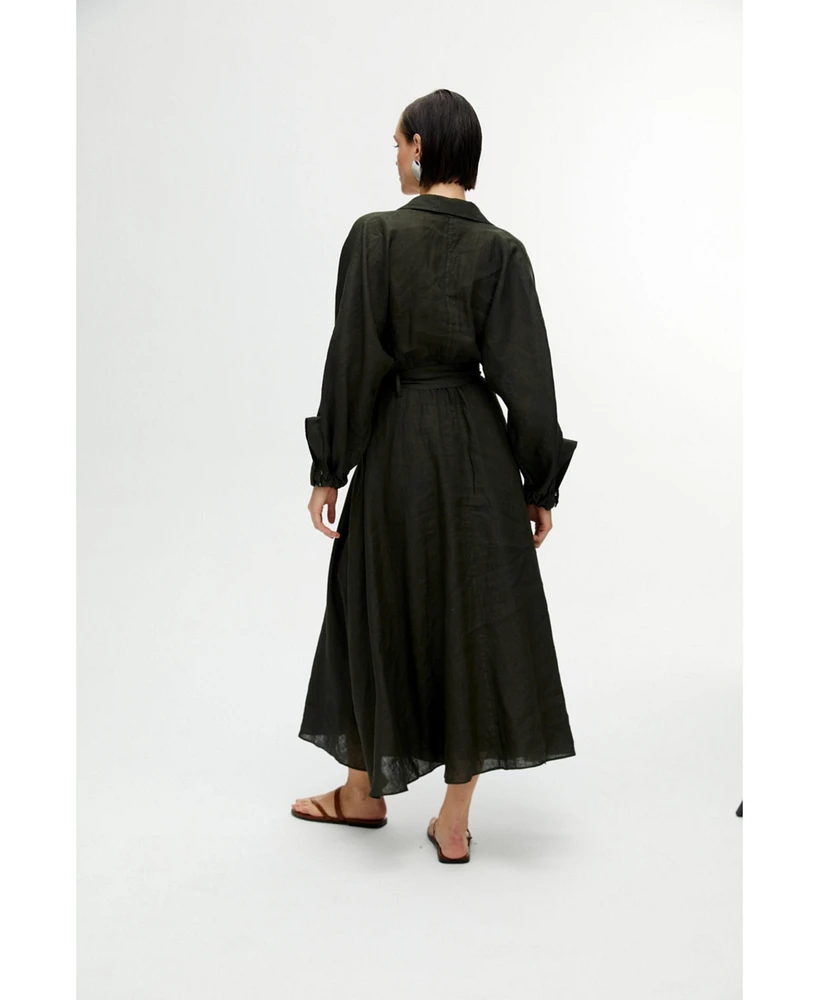 Nocturne Women's Belted Long Dress