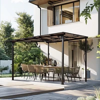 Sturdy Wall-Mounted Lean to Awning for Heavy Weather Protection