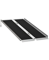 Homcom 5' Portable Wheelchair Ramp for Home, Threshold Handicap Ramp