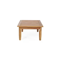 Mid-Century Modern Acacia Wood Sofa Chat Set with Water-Resistant Cushions