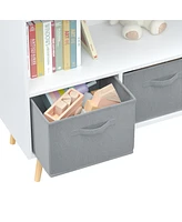 Streamdale Furniture Kids Bookcase with Fabric Drawers & Toy Storage