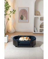 Streamdale Furniture Mid-Century Pet Sofa Bed with Wood Legs and Washable Cushion