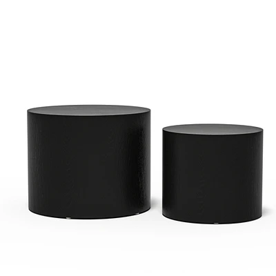 Simplie Fun Black Oak Veneer Table Set for Any Room