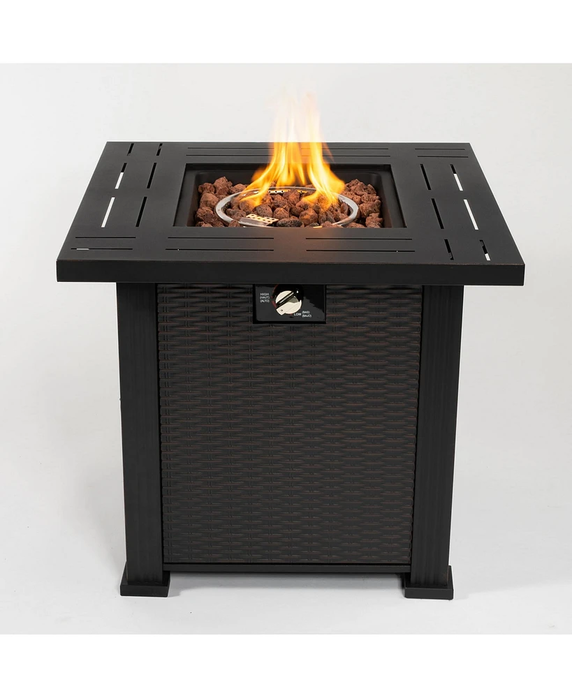 Simplie Fun 28inch Square Fire Pit Table