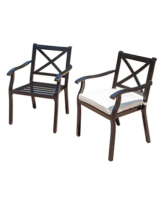 Simplie Fun Water-Resistant Aluminum Outdoor Dining Chairs for Style and Comfort