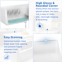 Streamdale Furniture Fireclay 33 L X 20 W Workstation Farmhouse Kitchen Sink With Accessories