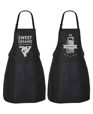 Zulay Kitchen 2-Pack Funny Aprons for Men and Women