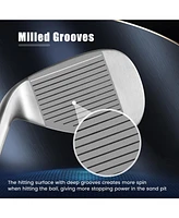 Slickblue Golf Sand Wedge 60 Degree Gap Lob Wedge with Grooves Right Handed-60 Degrees