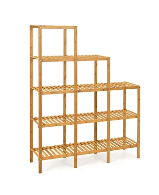 Slickblue Multifunctional Wicker Shelf Display Organizer