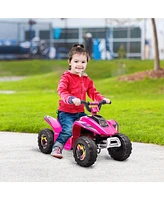 Simplie Fun Kids' Electric Atv 4 Wheels, Realistic Dashboard, Button Control