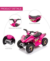 Streamdale Furniture Kids' Electric Atv 4 Wheels, Realistic Dashboard, Button Control