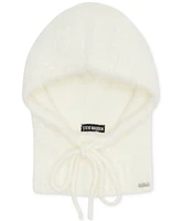 Steve Madden Women's Solid Eyelash Drawstring Hood