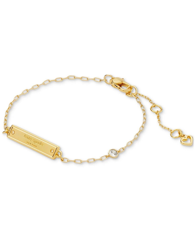 kate spade new york Gold-Tone Sam Icon Bar Bracelet