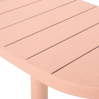 Stylish and Durable 3-Piece Matte Teal Oval Patio Set