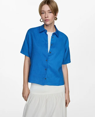 Mango Women's Linen 100% Shirt