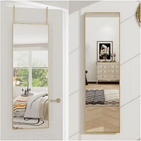 Homlux Rectangular Wall Mounted Mirror 16"x50" in Gold