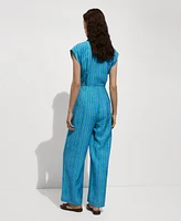 Mango Women's Bow Detail Shirt Jumpsuit