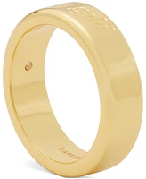 Kate Spade New York Engraved Idiom Script Band Ring