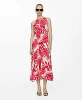 Mango Women's Bow Printed Dress