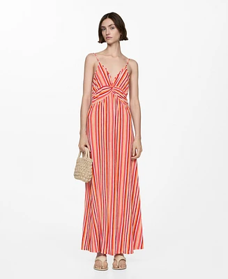 Mango Women's Stripped Print Dress