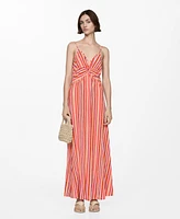 Mango Women's Stripped Print Dress