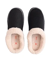 Alpine Swiss Mens Memory Foam Clog Slippers Fleece Fuzzy Slip On House Shoes