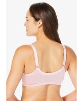 Comfort Choice Women's Front-Close Satin Wireless Bra