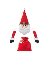 Glitzhome 20"H Christmas Fabric Santa Ornament