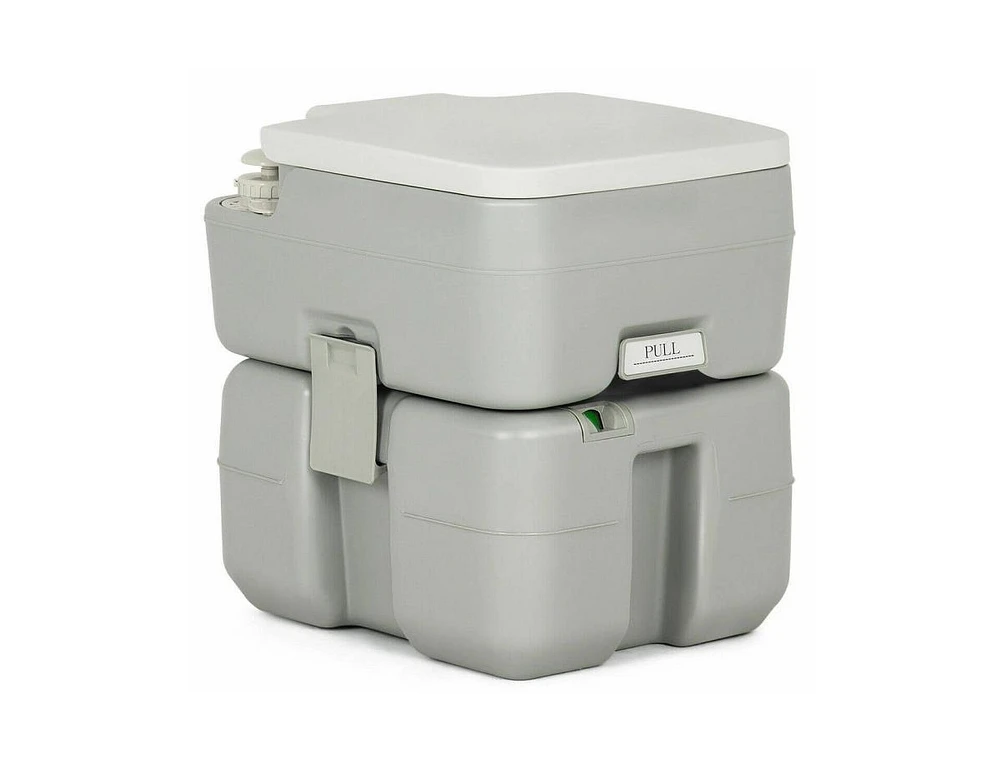 Slickblue 5.3 Gallon Portable Travel Toilet with Piston Pump Flush