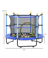 Streamdale Furniture Safe Kids Trampoline with Enclosure and Ball Pit for Active Play