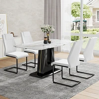 Simplie Fun Ultra Modern Dining Table Glamour and Comfort for Your Space