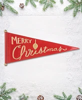 Glitzhome 25 L Metal Merry Christmas Pennant Wall Decor