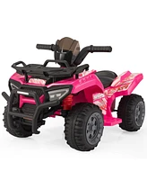 Streamdale Furniture Electric Toy Car for Kids Rosy Ride-On Atv with Music and Lights