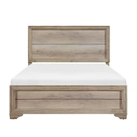 Streamdale Furniture Contemporary Natural Finish 1 Piece Full Size Bed Premium Melamine Board Wooden Bedroom Furniture