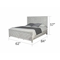 Streamdale Furniture Denver Modern Style Queen Bed Made With Wood In Gray