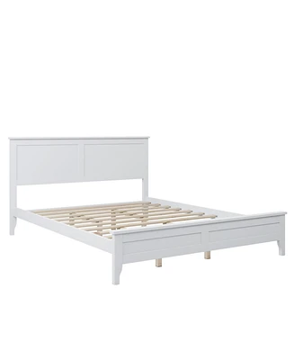 Streamdale Furniture Modern Solid Wood Queen Platform Bed