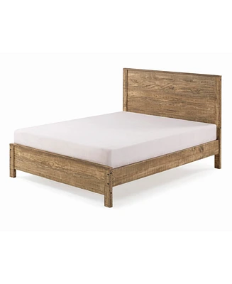 Streamdale Furniture Queen Bed Frame: Solid Wood, Modern Rustic Style