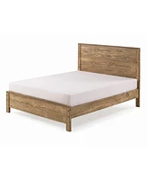 Simplie Fun Queen Bed Frame: Solid Wood, Modern Rustic Style