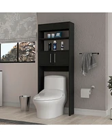 Streamdale Furniture Morley 2-Shelf Over The Toilet Cabinet Black Wengue