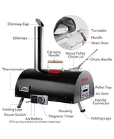 Portable 12" Automatic Rotatable Outdoor Pizza Oven