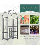 Arched Trellis with Gate Perfect Addition for Enchanting Gardens & Weddings