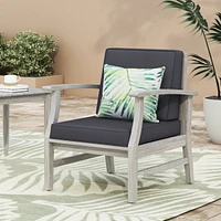 Acacia Wood Club Chair Durable, Modern, Colorful Patio Seating