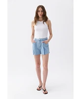 Nocturne Women's Dart Detailed Denim Shorts