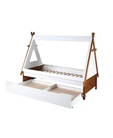 Simplie Fun Loreen Twin Bed, Oak