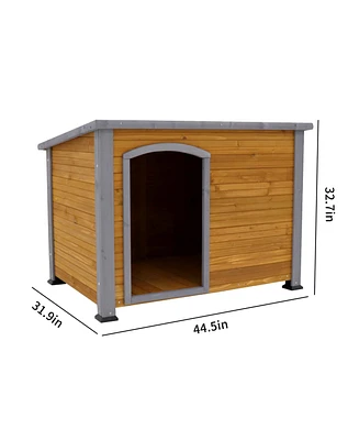 Simplie Fun Luxurious Solid Wood Villa for Your Canine Companion | Indoor-Outdoor Durability