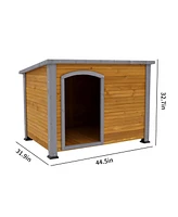 Simplie Fun Luxurious Solid Wood Villa for Your Canine Companion | Indoor-Outdoor Durability